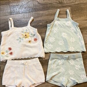 3T Modern Moments Floral Knit Tank and Shorts Set